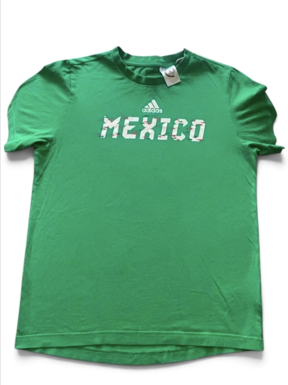 Adidas Kids Mexico National Team Green Graphic T-Shirt Size 13/14 Years